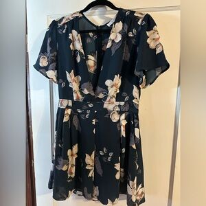Floral V-Neck romper
